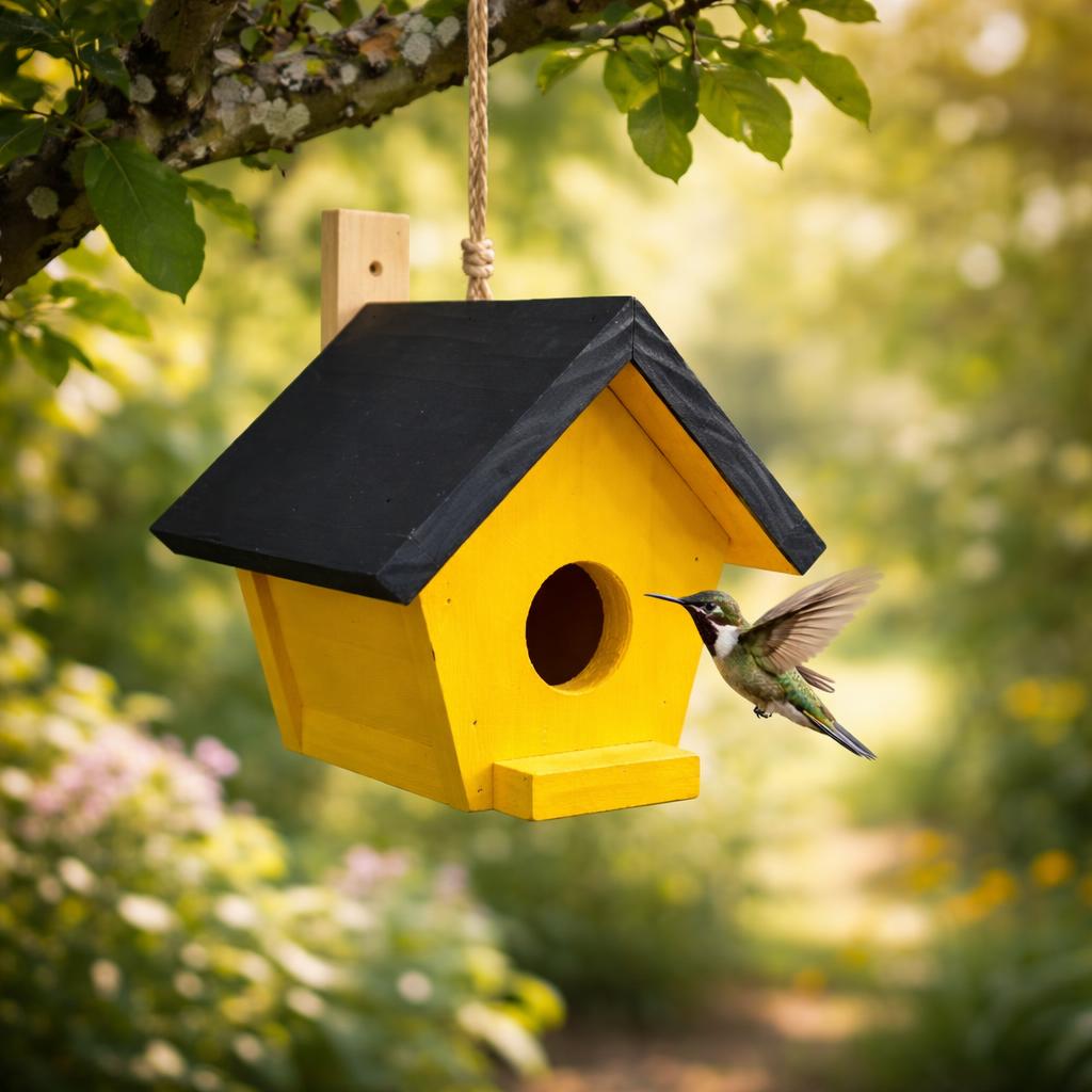 Casa para pájaros de madera