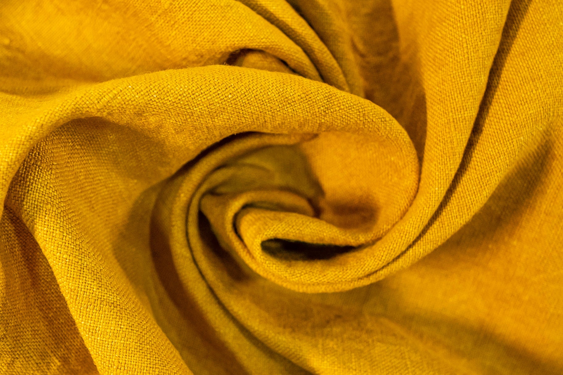Tela 100% Lino Color Amarillo - Ancho 1.4m