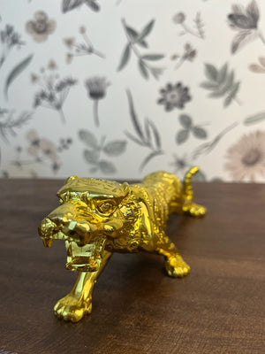 Escultura Tigre Dorado