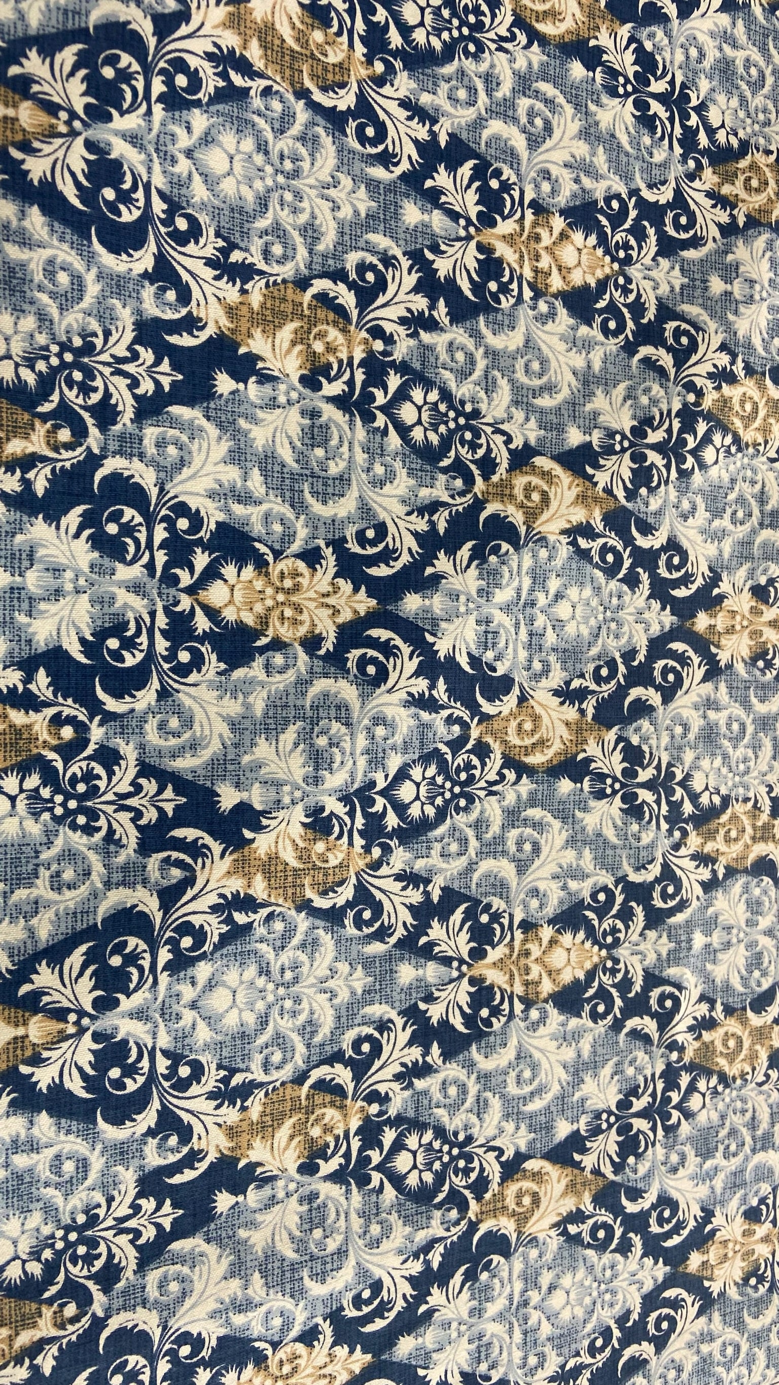 Mantel a Medida | Lona Ikea Barroco Azul y Beige (30% OFF)