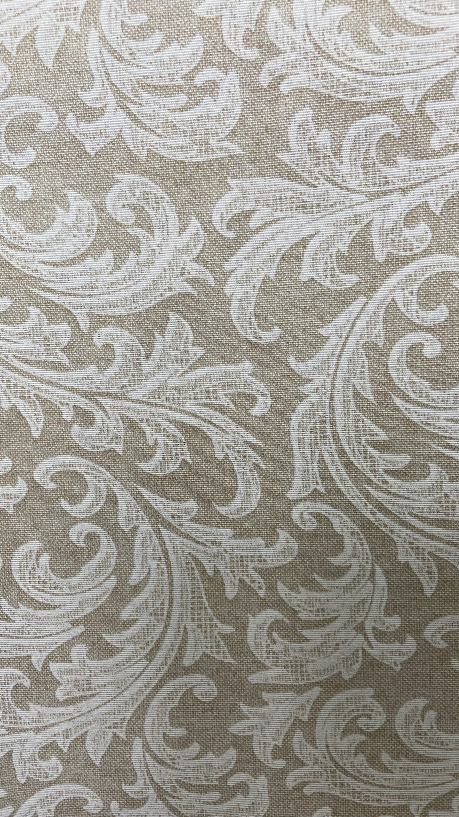 Lona Española Beige Arabescos - Ancho 2.8m