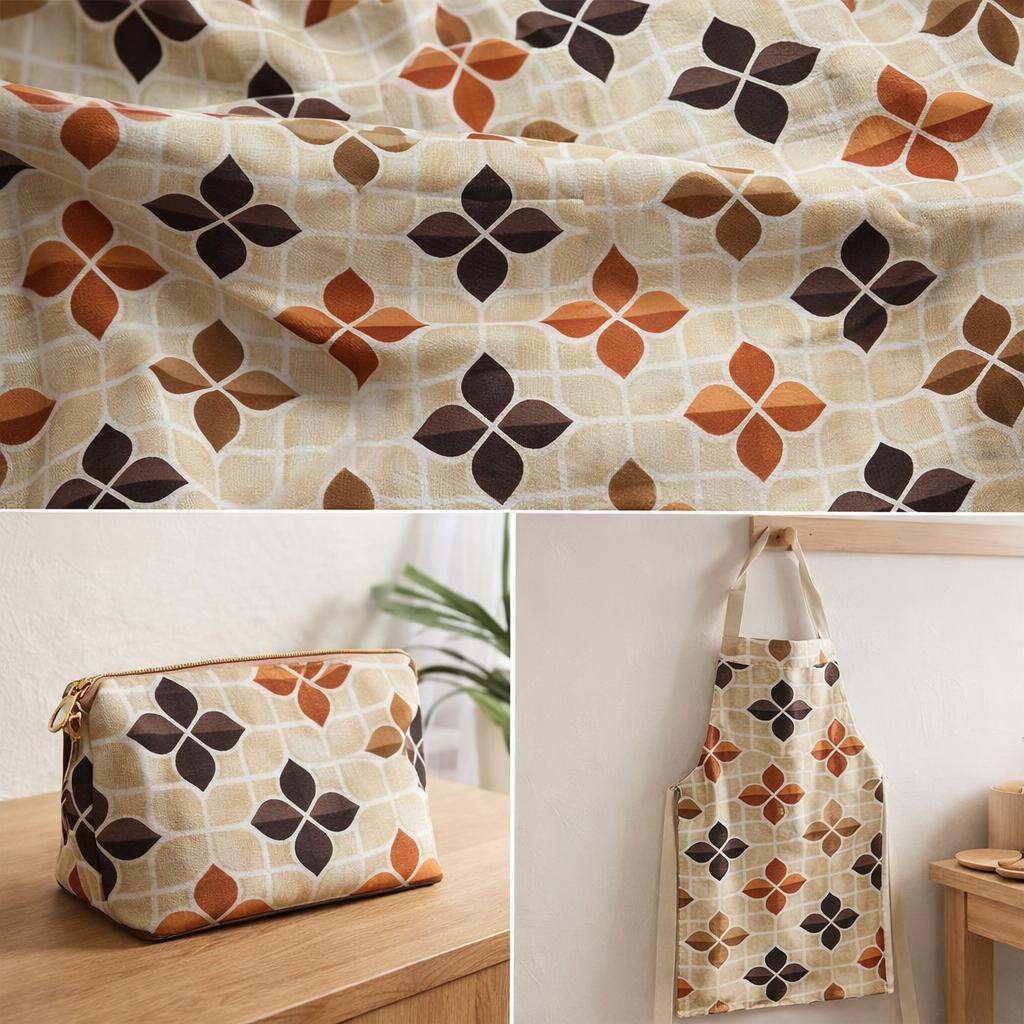 Lona estampada geométrica 2.1 m ancho