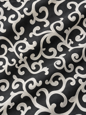 Lona Española Arabesco negro/blanco - Ancho 2.8 mt