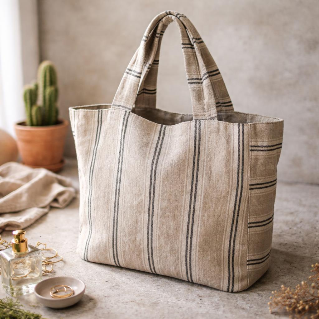 Bolso de lino 60x40 cm