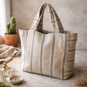 Bolso de lino 60x40 cm