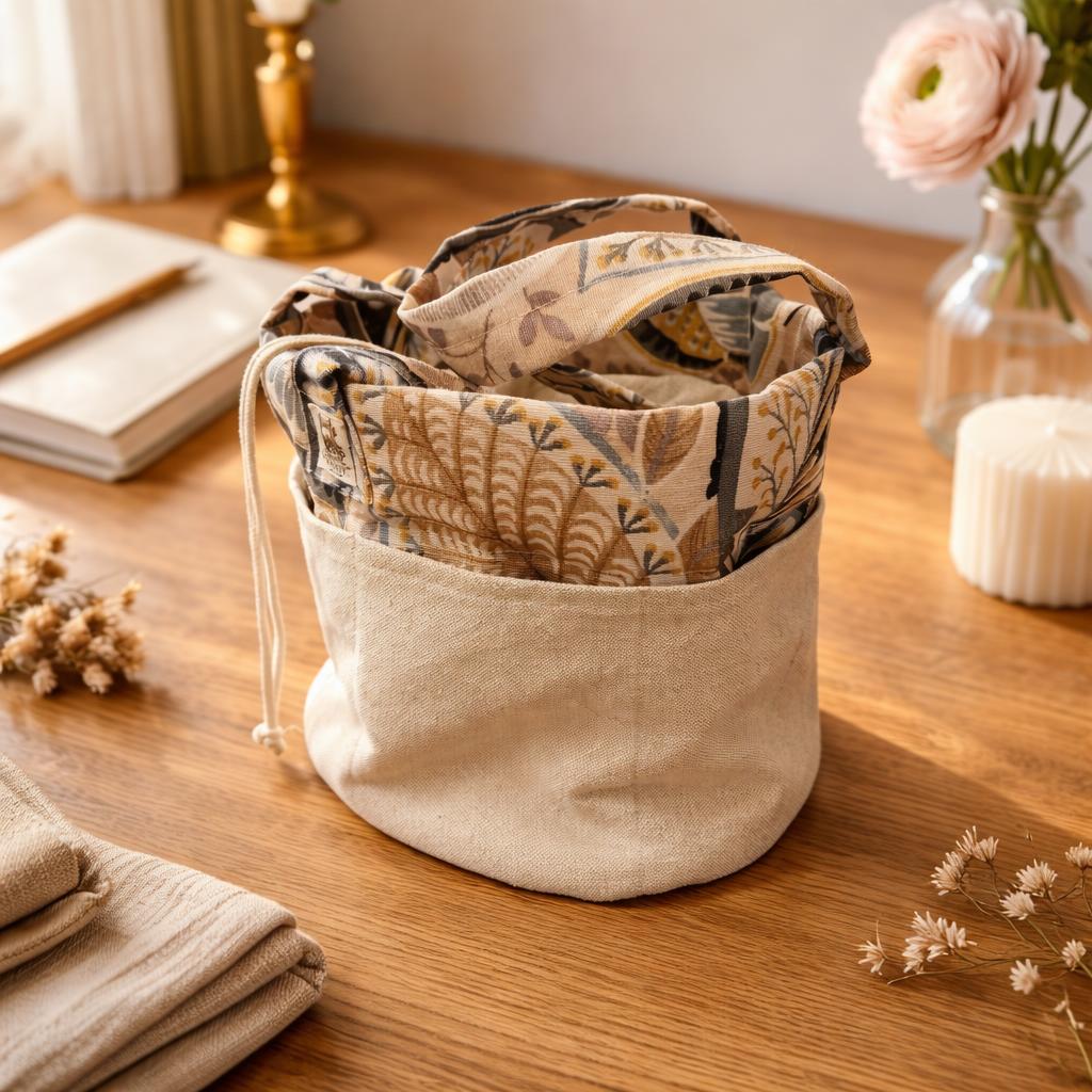 Bolso de tela con asas 30x25 cm
