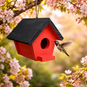 Casa para pájaros de madera