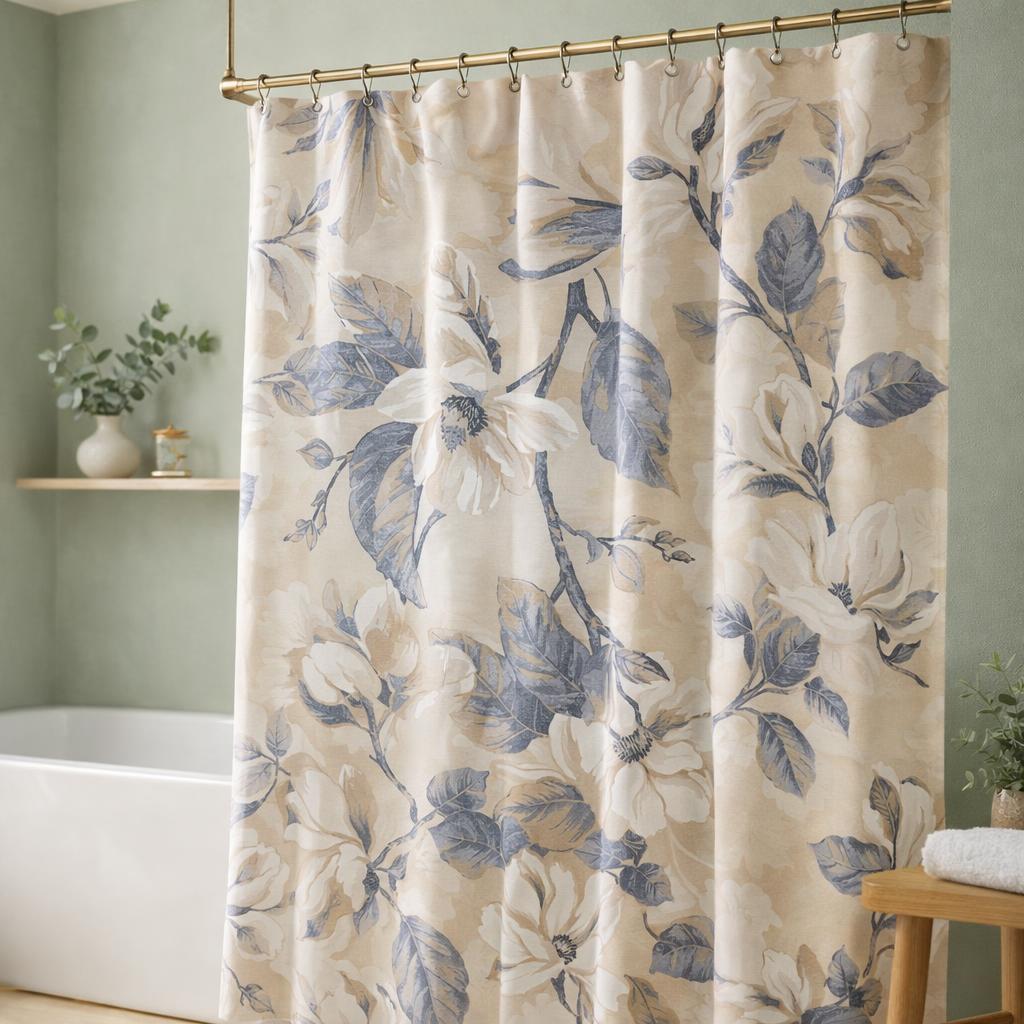 Cortina de baño de lona española 1.80 x 1.80 m