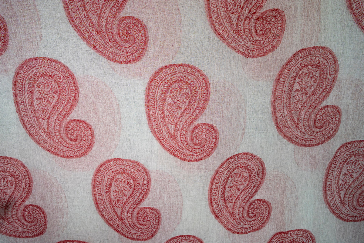 Visillo Gasa con Diseño de Bacterias Rojas (Lecotonnier) - Ancho 2.8m