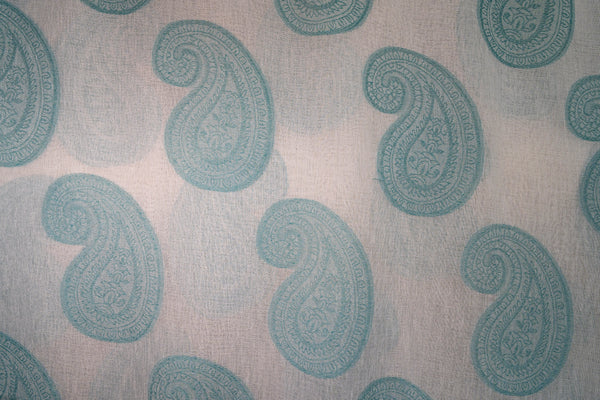 Visillo Gasa con Diseño de Bacterias Celestes (Lecotonnier) - Ancho 2.8m
