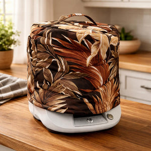 Funda Thermomix rayas beige, gris y rosa