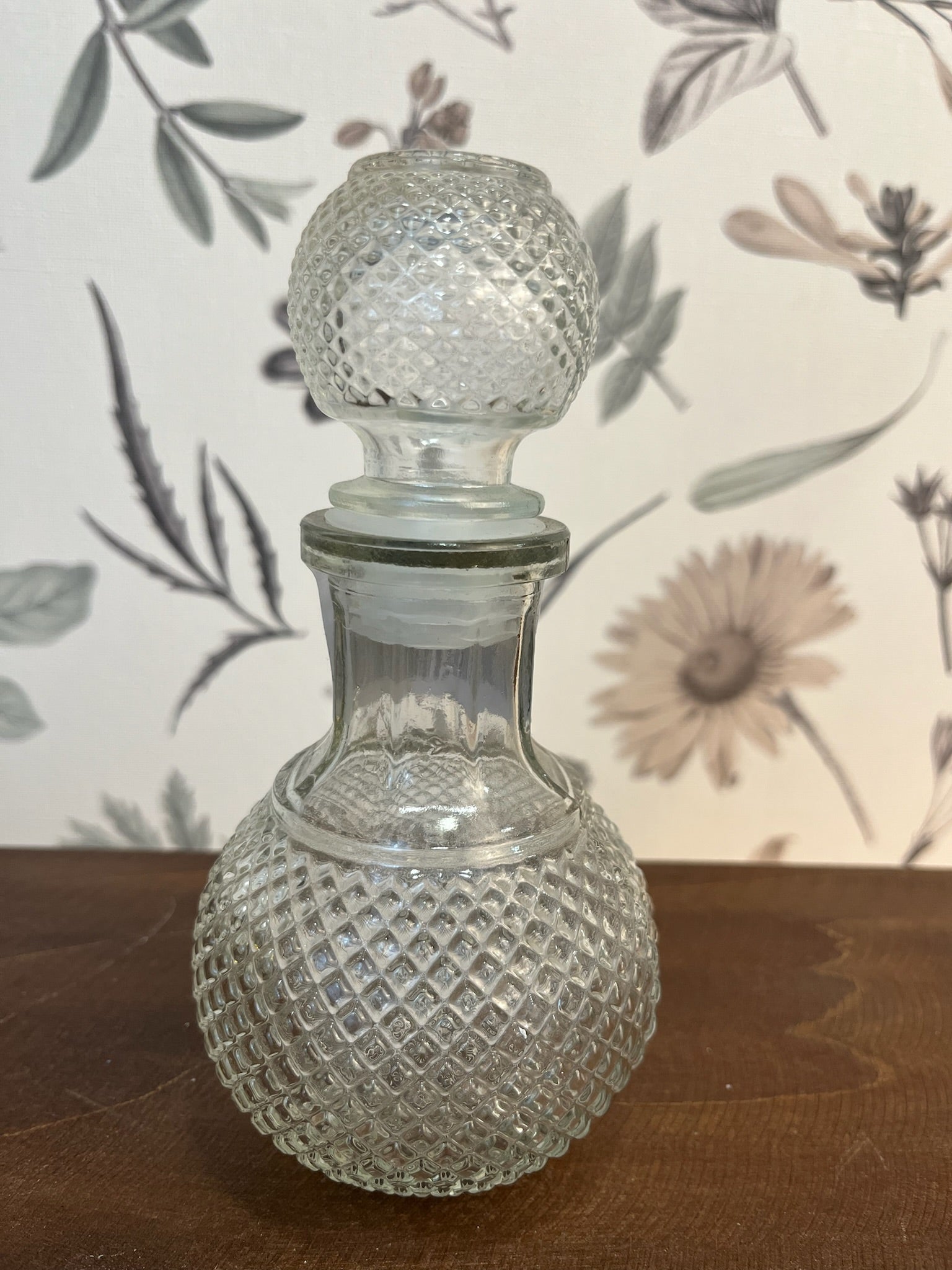 Botella de Vidrio Texturado Redonda