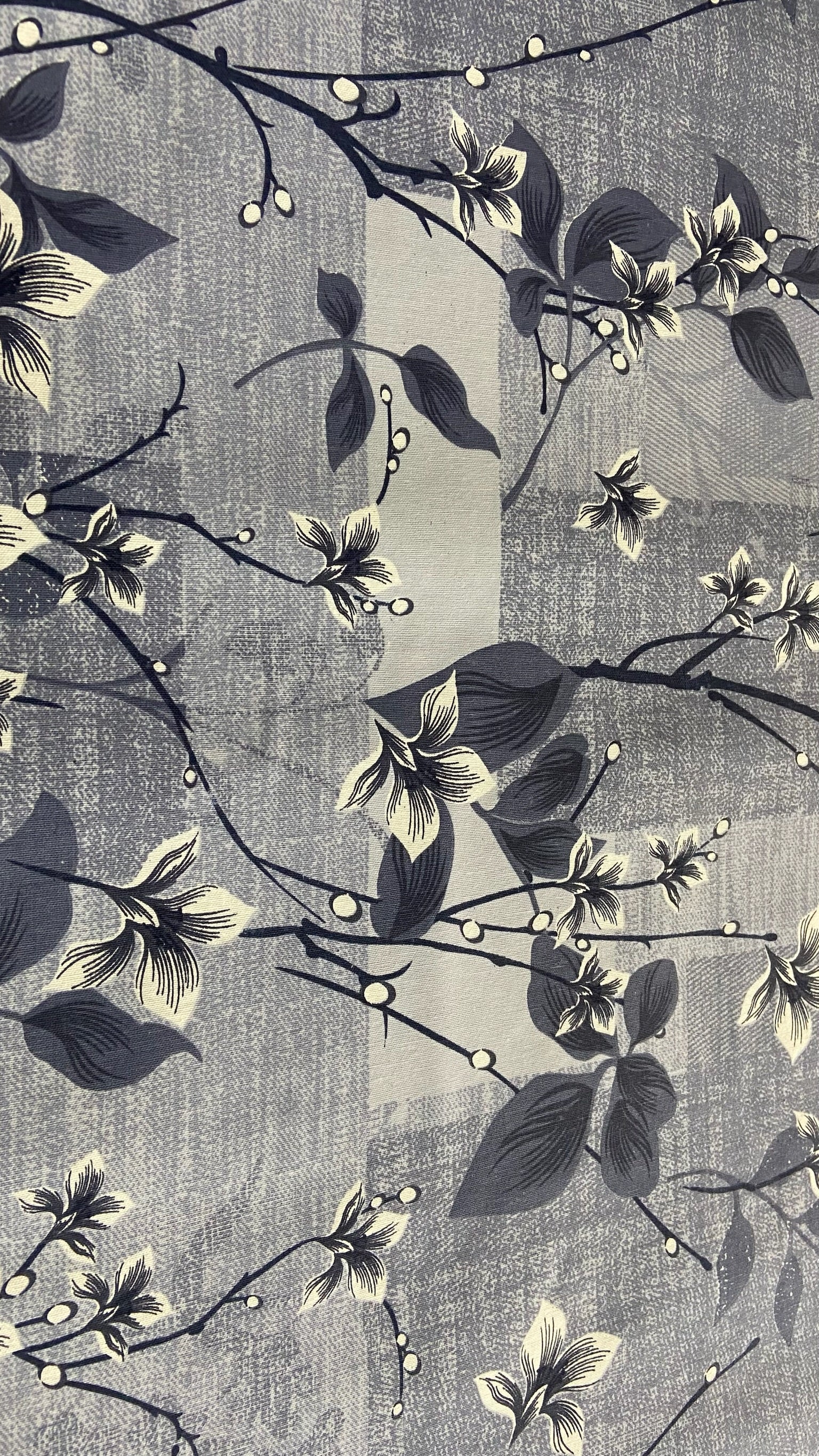Mantel a Medida | Lona Ikea Floral Gris y Marfil (30% OFF)