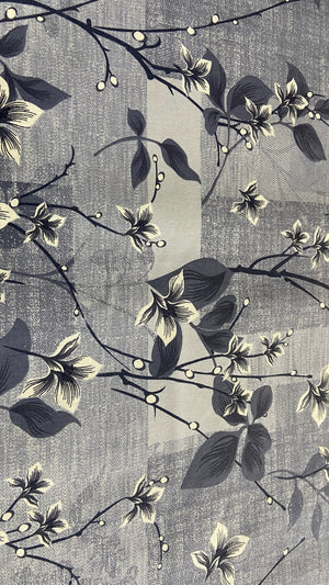 Mantel a Medida | Lona Ikea Floral Gris y Marfil (30% OFF)