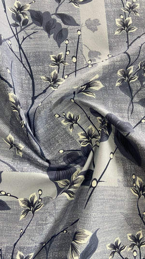 Mantel a Medida | Lona Ikea Floral Gris y Marfil (30% OFF)