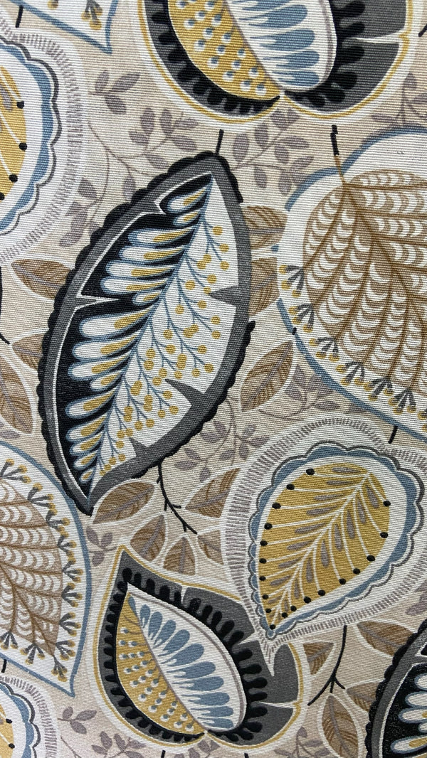 Lona Española 2.8 M Hojas Azules y Beige