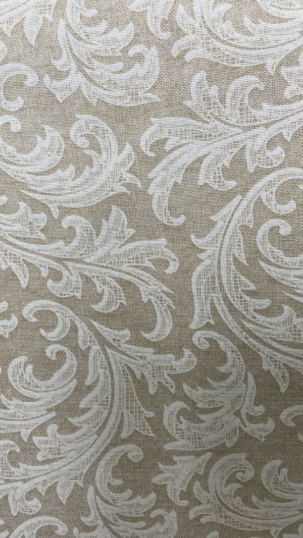 Lona Española Beige Arabescos - Ancho 2.8m