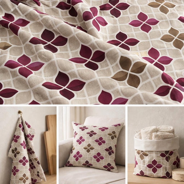 Tela estampada geométrica 2.1 m ancho