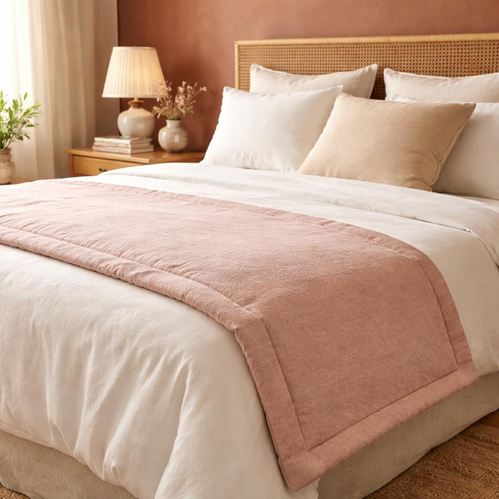 Piecera de lino 100% para cama
